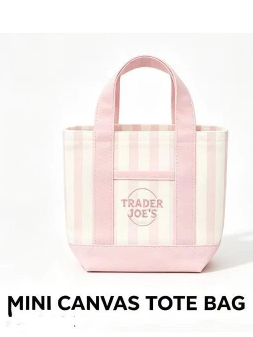 Trader Joe’s Limited Edition Canvas Tote Bag PINK